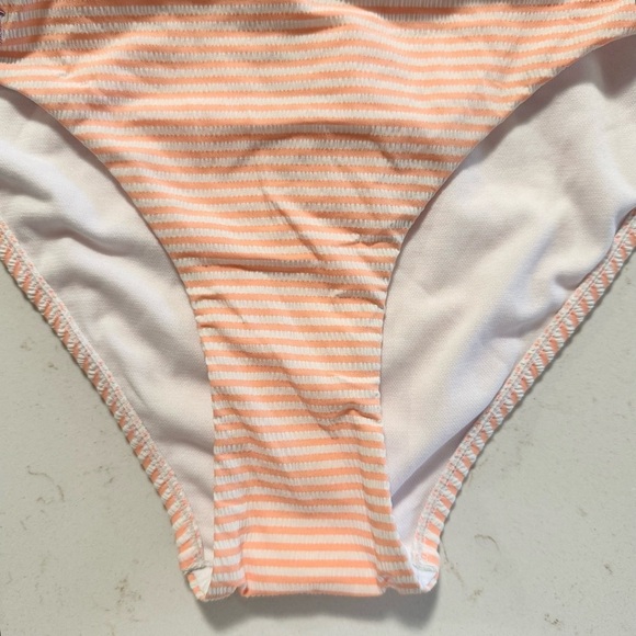 Ralph Lauren Bikini Bottom Orange & White Striped Large New - Picture 3 of 7